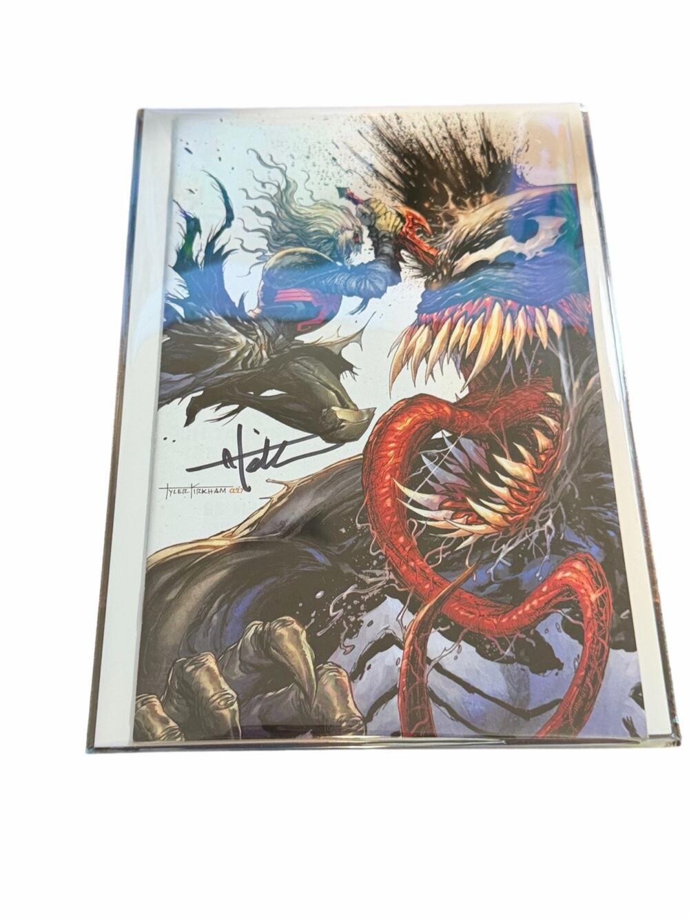 Venom #27 Tyler Kirkham Signed Virgin Variant Cover w/ COA Marvel